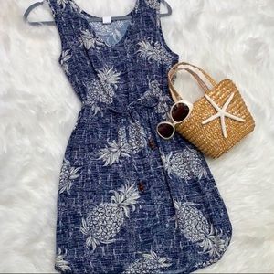 Blue Hawaiian Pineapple Dress